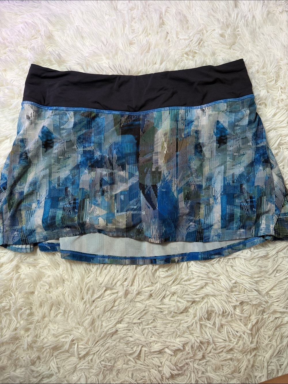 Lululemon Play Off The Pleats Skirt *13" Sun Dazed Multi Blue / Super Dark